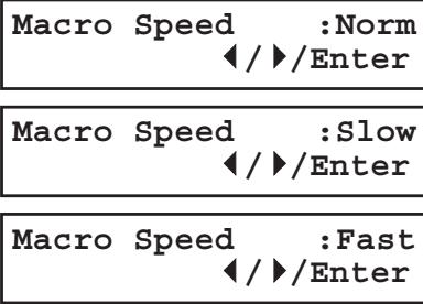 KONICA MINOLTA K7013 - Setting the speed for Macros - 1
