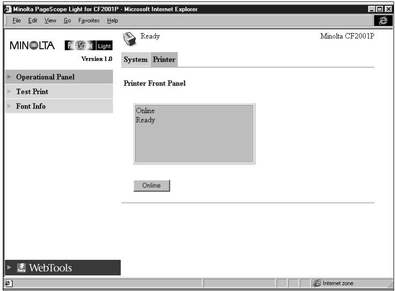 KONICA MINOLTA PSL CF2001P - Printer Front Panel - 1