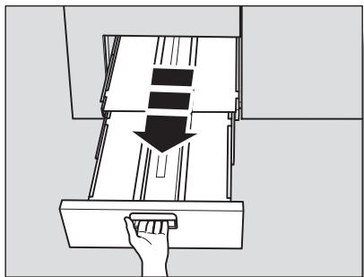 KONICA MINOLTA SD 501 - Be sure to fully withdraw the Saddle stitcher tray, if selected as an output tray. - 1