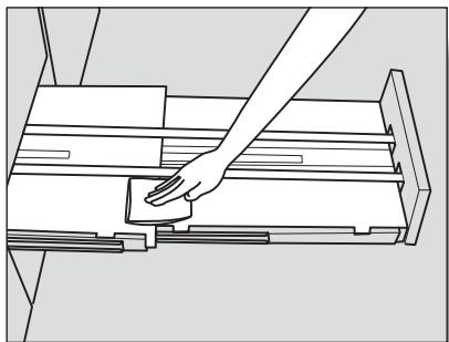 KONICA MINOLTA SD 501 - Clean the bottom plate of the saddle stitcher tray. - 1