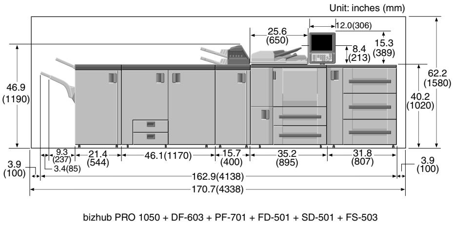 KONICA MINOLTA SD 501 - Installation Space - 1
