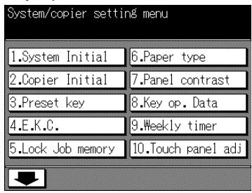 KONICA MINOLTA 7040 - ☐ Setting options: See list below - 1