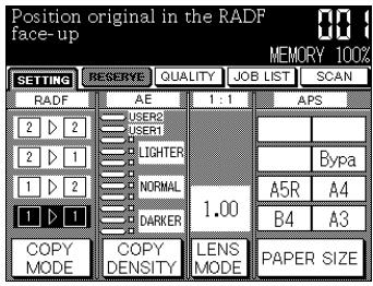 KONICA MINOLTA 7040 - Application Selection Screen - 1