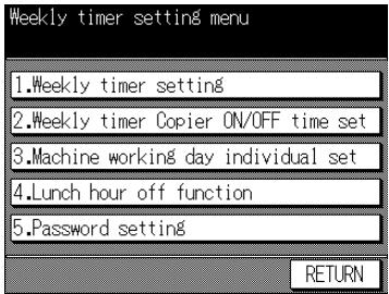 KONICA MINOLTA 7040 - How to Access the Weekly Timer Setting Mode - 3