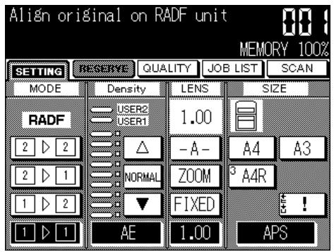 KONICA MINOLTA 7040 - Basic Screen: Direct Selection Screen - 1