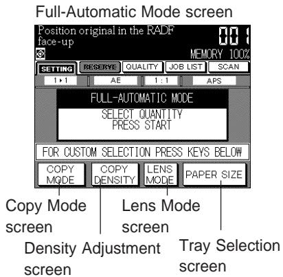 KONICA MINOLTA 7040 - Basic Screen: Layer Selection Screen (Full-Automatic Mode Screen) - 2