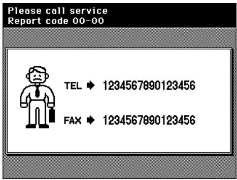 KONICA MINOLTA 7040 - Service Call Screen - 1