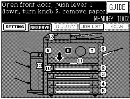 KONICA MINOLTA 7040 - Jam Position in "RESERVE" Folder Key - 1