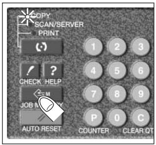 KONICA MINOLTA 7255 - Press [JOB MEMORY] on the control panel. - 1