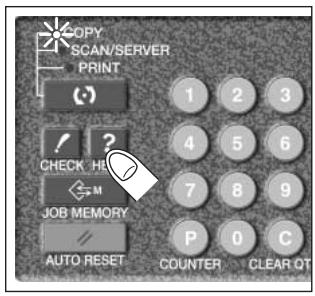 KONICA MINOLTA 7255 - While in any screen other than the Basic Screen, press [HELP]. - 1