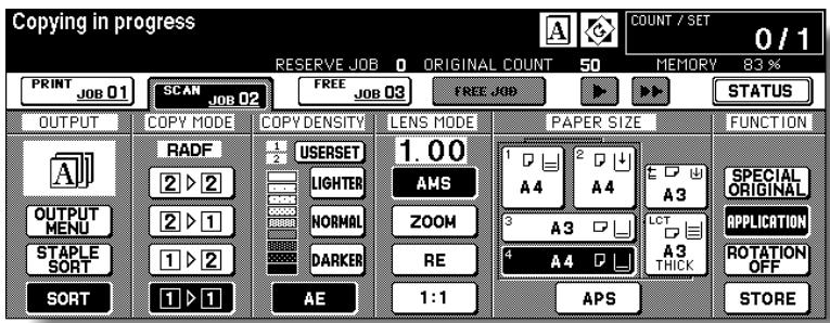KONICA MINOLTA 7255 - Press [START] to start scanning for the reserve job. - 1