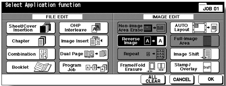 KONICA MINOLTA 7255 - Touch Reverse Image on the Application Selection Screen. - 1