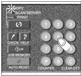 KONICA MINOLTA 7255 - Enter the desired print quantity from the control panel keypad. - 2
