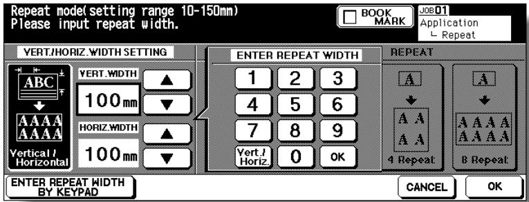KONICA MINOLTA 7255 - Touch Vertical/Horizontal, then specify the vertical and horizontal widths of the scanning area. - 2
