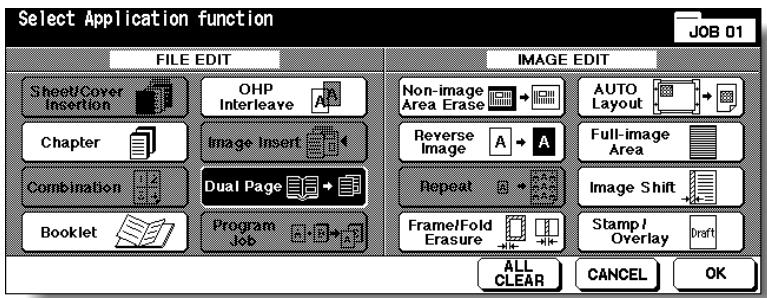KONICA MINOLTA 7255 - Touch Dual Page on the Application Selection Screen. - 1