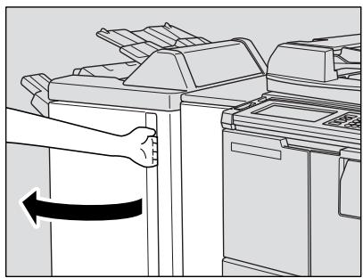 KONICA MINOLTA 7255 - Open the Finisher door. - 1
