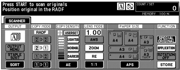 KONICA MINOLTA 7255 - Select the desired scanning conditions. - 1