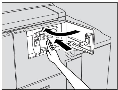 KONICA MINOLTA 7255 - Return the toner cartridge holder to its original position, then close the Toner access door securely. - 1