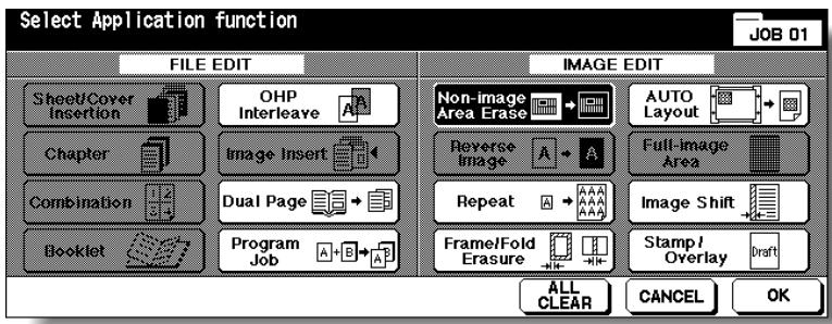 KONICA MINOLTA 7255 - Touch Non-image Area Erase on the Application Selection Screen. - 1