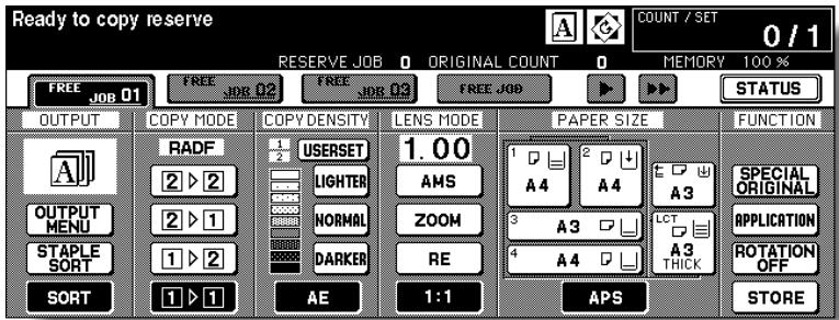 KONICA MINOLTA 7255 - Touch the LCD panel to change the Warm-up Screen to the Basic Screen. - 1