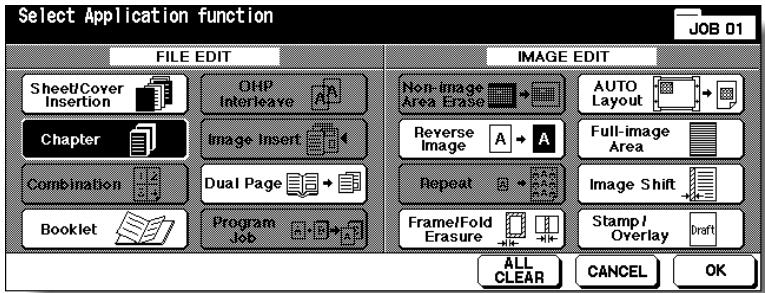 KONICA MINOLTA 7255 - Touch Chapter on the Application Selection Screen. - 1