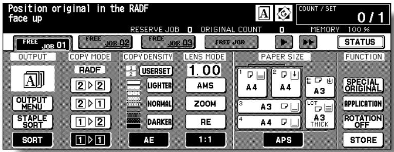 KONICA MINOLTA 7255 - Close the RADF securely, then press [AUTO RESET]. - 1