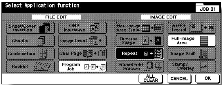 KONICA MINOLTA 7255 - Touch Repeat on the Application Selection Screen. - 1