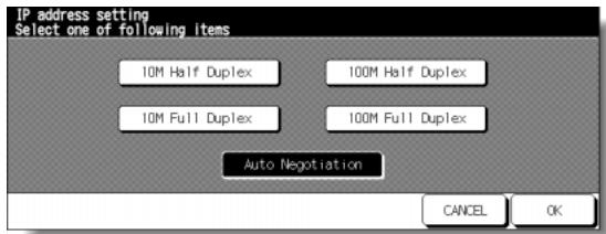 KONICA MINOLTA 7255 - Line Speed Setting Screen - 1