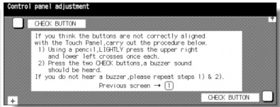 KONICA MINOLTA 7255 - Control Panel Adjustment Screen - 1