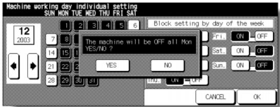 KONICA MINOLTA 7255 - Timer Action Change Confirmation Screen - 1