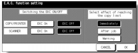 KONICA MINOLTA 7255 - [3] E.K.C. Function Setting - 2