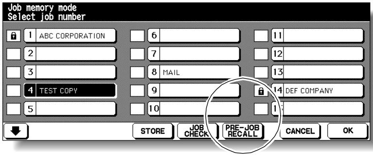 KONICA MINOLTA 7255 - Touch PRE-JOB RECALL. - 1