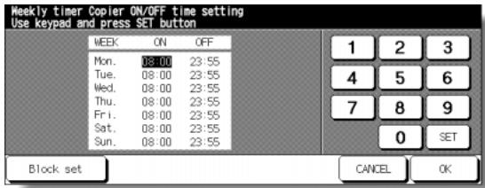 KONICA MINOLTA 7255 - [2] Timer Setting - 2