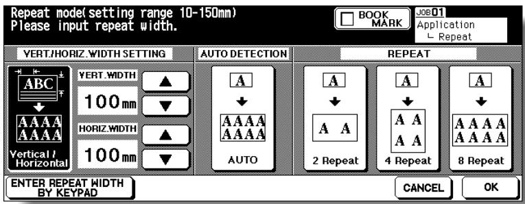KONICA MINOLTA 7255 - Touch Vertical/Horizontal, then specify the vertical and horizontal widths of the scanning area. - 1