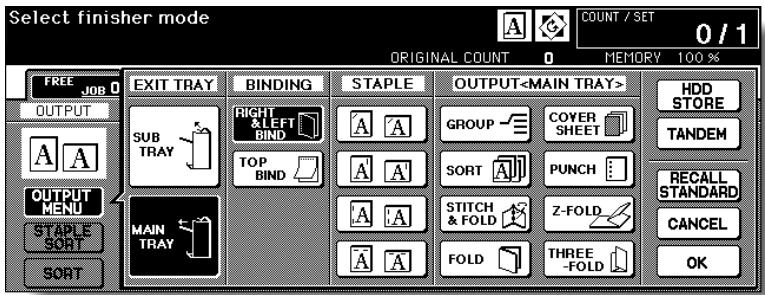KONICA MINOLTA 7255 - Touch MAIN TRAY, if not highlighted. - 1