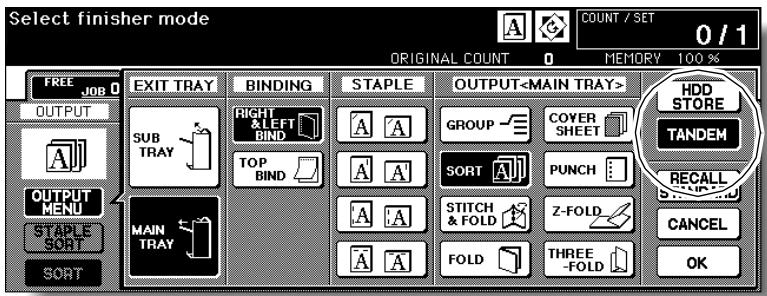 KONICA MINOLTA 7255 - Touch TANDEM to highlight it, then touch OK. - 1