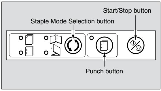 KONICA MINOLTA 7255 - Press Staple Mode Selection button and/or Punch button to select the desired mode. - 1