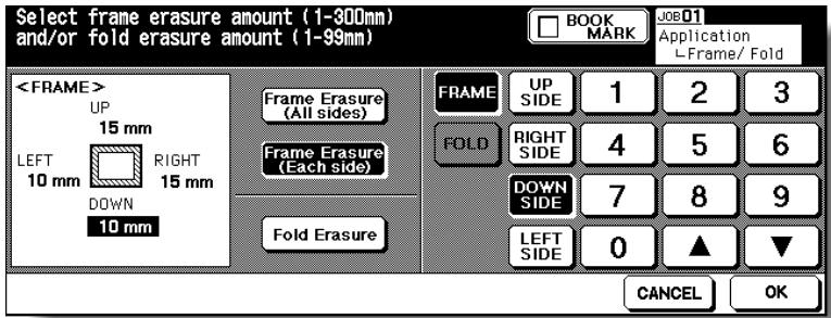 KONICA MINOLTA 7255 - Specify the erasure amount in the selected mode. - 2