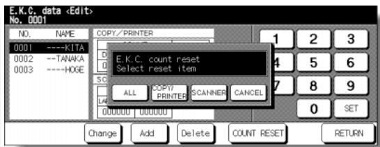 KONICA MINOLTA 7255 - To Clear EKC Count: - 2