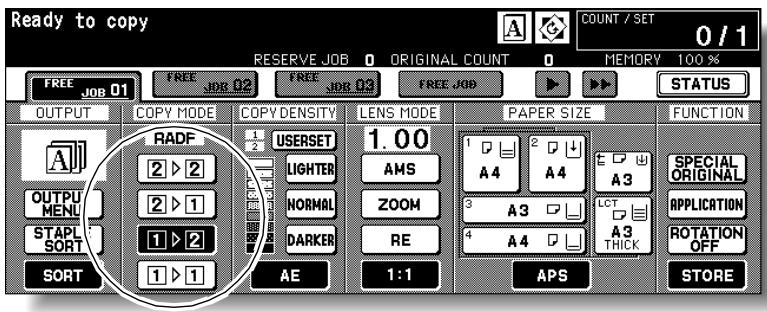 KONICA MINOLTA 7255 - Touch 1-2 on the Basic Screen to highlight it. - 1