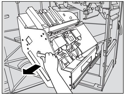 KONICA MINOLTA 7255 - Pull out the stacker unit by holding the stacker unit handle. - 1