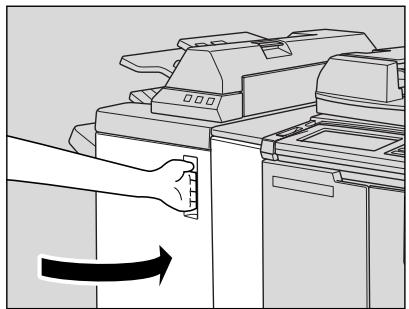 KONICA MINOLTA 7255 - Return the waste basket to its original position, then close the Punching / Z-Folding unit front door securely. - 2