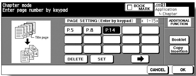 KONICA MINOLTA 7255 - Use the control panel keypad to enter the page number of each title page. - 1