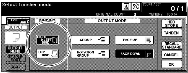 KONICA MINOLTA 7255 - Select the binding mode. - 2