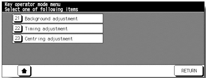 KONICA MINOLTA 7255 - Make setting changes from the Key Operator Mode Screen, as described on the following pages. - 3