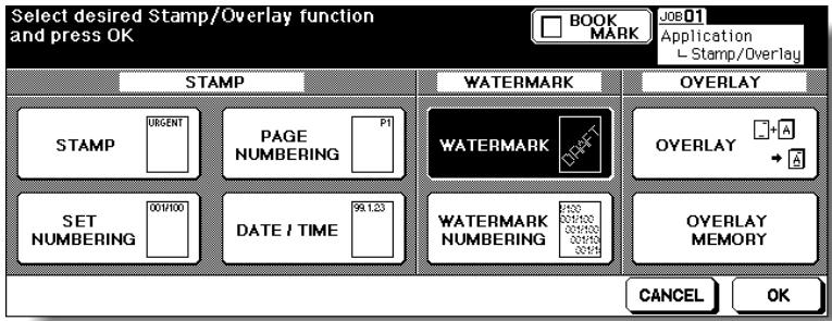 KONICA MINOLTA 7255 - Touch WATERMARK or WATERMARK NUMBERING, as desired. - 1