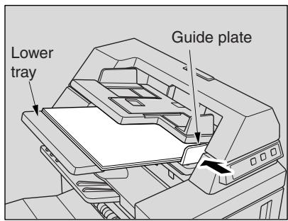 KONICA MINOLTA 7255 - Place a set of paper to be finished into the lower tray of the cover sheet feeder, as described below for each mode. - 1