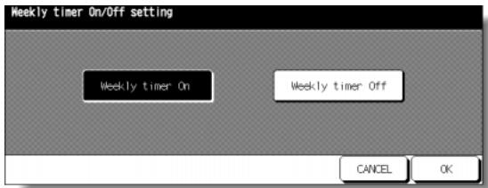 KONICA MINOLTA 7255 - [1] Weekly Timer On/Off Setting - 2