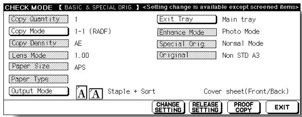 KONICA MINOLTA 7255 - Selecting Proof output: - 1