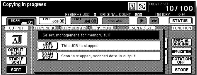 KONICA MINOLTA 7255 - Memory Overflow in Current Job - 1